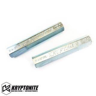 KRYPTONITE SOLID STEEL TIE ROD SLEEVES ZINC PLATED 2011+ Chevy Silverado/GMC Sierra 2500 HD/3500 HD