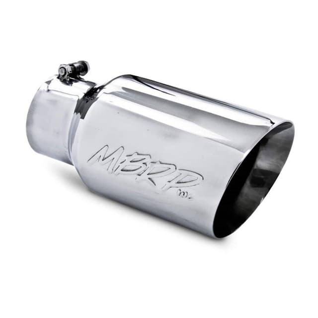 MBRP Exhaust Tip, 7" O.D. Dual Wall Angled 5" inlet 12" length, T304 T5172