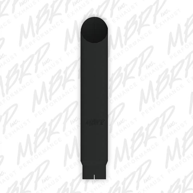 MBRP Exhaust 1 pc Stack 6" Angle Cut 36" Black Coated, 5" inlet B1660BLK