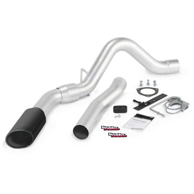 Banks Power 11-14 Chev 6.6L LML ECLB/CCSB/CCLB Monster Exhaust Sys - SS Single Exhaust w/ Black Tip - 47786-B