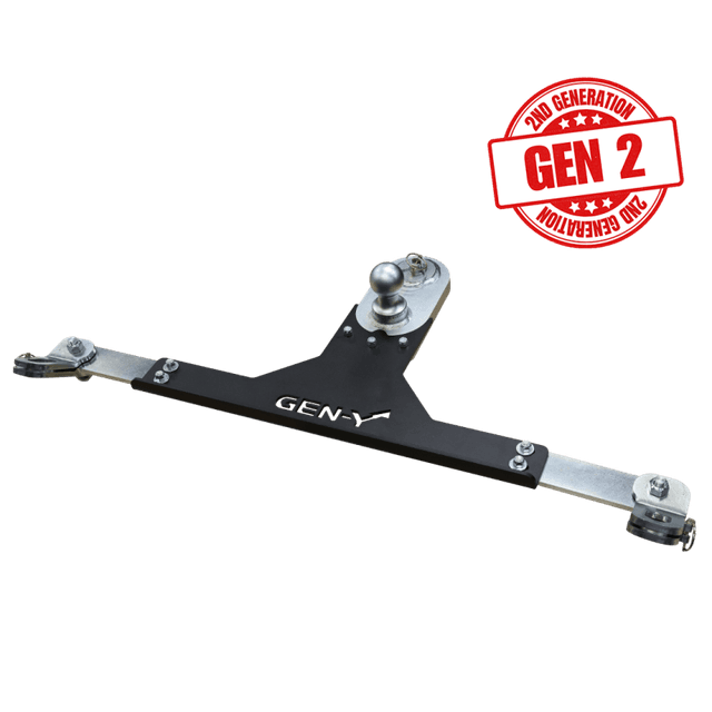 Gen-Y 2017+ Ford GoosePuck II 5in Offset Ball Puck Mount & 25K Towing w/Safety Chain Anchors - GH-21011