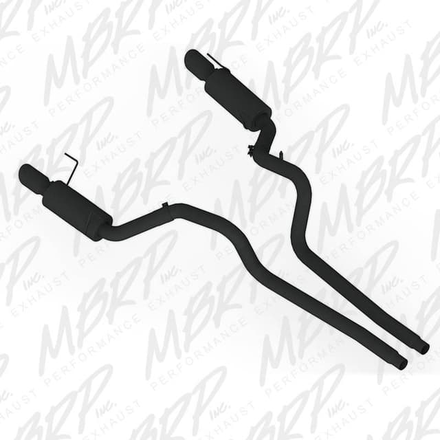 MBRP Exhaust 3" Cat Back, Dual Split Rear, Street Version, 4" tips, Black S7269BLK