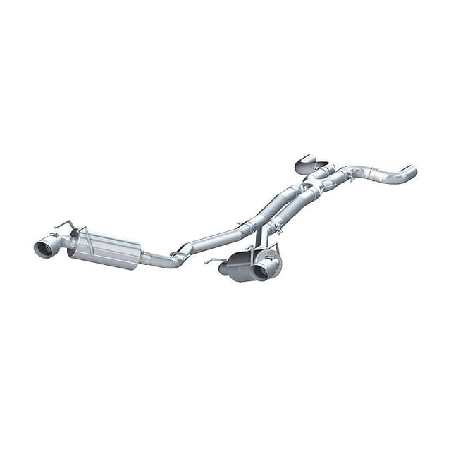 MBRP 2010 Chev Camaro V6 3.6L Dual Cat Back Round Tips (11 Conv. MUST purchase mbrpAD1710) - S7020409