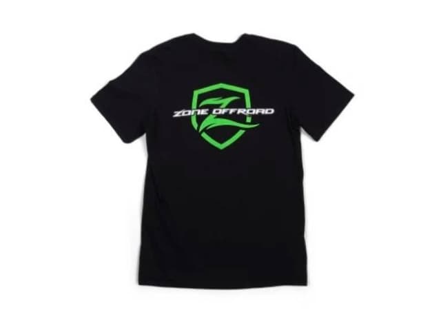 Zone Offroad Black Premium Cotton T-Shirt - Green Logo - 4XL - ZONU91604XL
