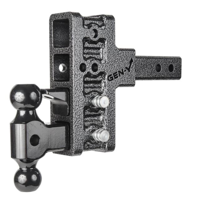 Gen-Y Mega Duty 2in Shank 5in Offset Drop 2K TW 16K Hitch w/GH-051 Dual-Ball/GH-032 Pintle Lock - GH-224