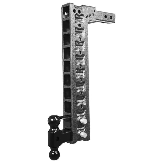 Gen-Y Mega Duty 2in Shank 22.5in Drop 10K Hitch w/Dual-Ball/Pintle Lock/Stabilizer Kit - GH-3210