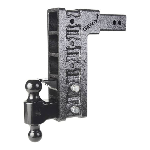Gen-Y Mega Duty 2.5in Shank 12in Drop 3K TW 21K Hitch w/GH-061 Dual-Ball/GH-062 Pintle Lock - GH-625