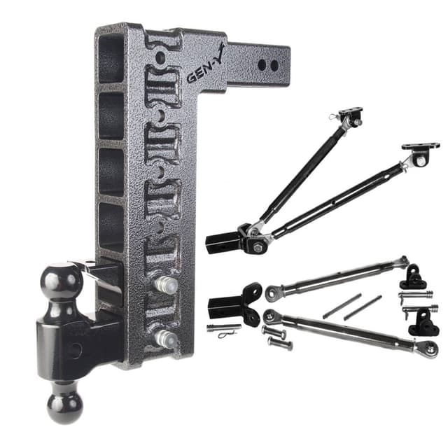 Gen-Y Mega Duty 2.5in Shank 15in Drop 21K Hitch w/Dual-Ball/Pintle Lock/Stabilizer Kit - GH-626