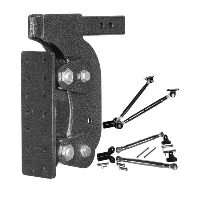 Gen-Y The Boss Torsion-Flex Pintle Plate 2.5in Shank 15in Drop 21K Hitch w/GH-0100 Stabilizer Kit - GH-1501