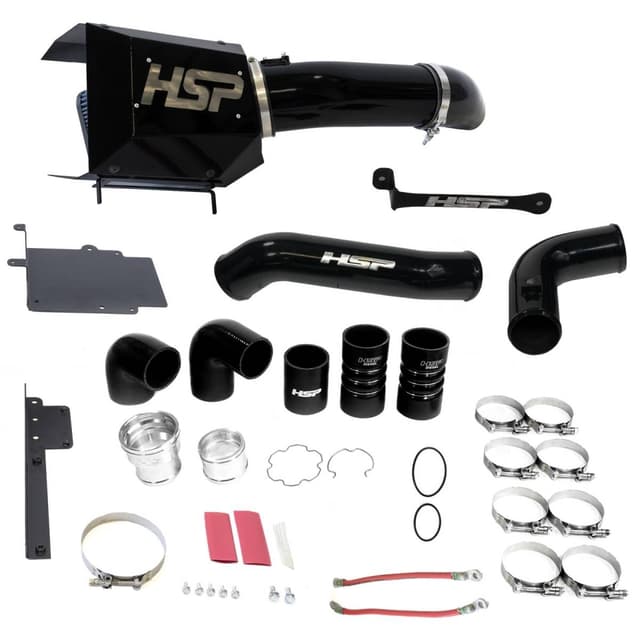 HSP Intake And Intercooler Bundle Kit For 17-19 Ford Powerstroke F250/350 6.7L-Silk Satin Black HSP Diesel
