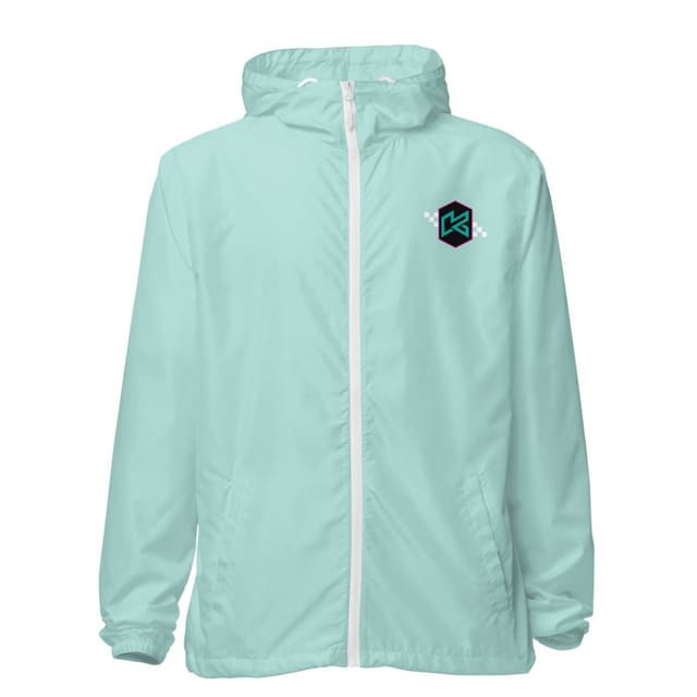 KRYPTONITE 'RACING DIVISION' MNT WINDBREAKER - Aqua/White Zipper, Large