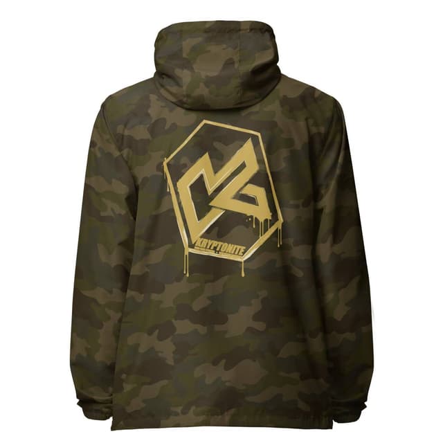 KRYPTONITE 'DRIPPING GOLD' WINDBREAKER - Forest Camo, Large