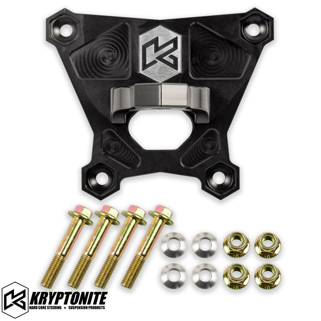 KRYPTONITE POLARIS RZR DEATH GRIP REAR RADIUS PLATE 2018-2021 TURBO S - PLATE KIT WITH TOW HOOK and HITCH BALL MOUNT