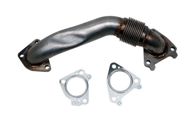Wehrli 2001-2004 LB7 Duramax 2" Stainless Single Turbo Style Pass Side Up Pipe for OEM or WCFab Manifold with Gaskets