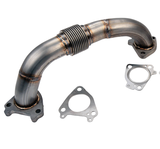 Wehrli 2001-2016 Duramax 2" Stainless Driver Side Up Pipe for OEM or WCFab Manifold with Gaskets