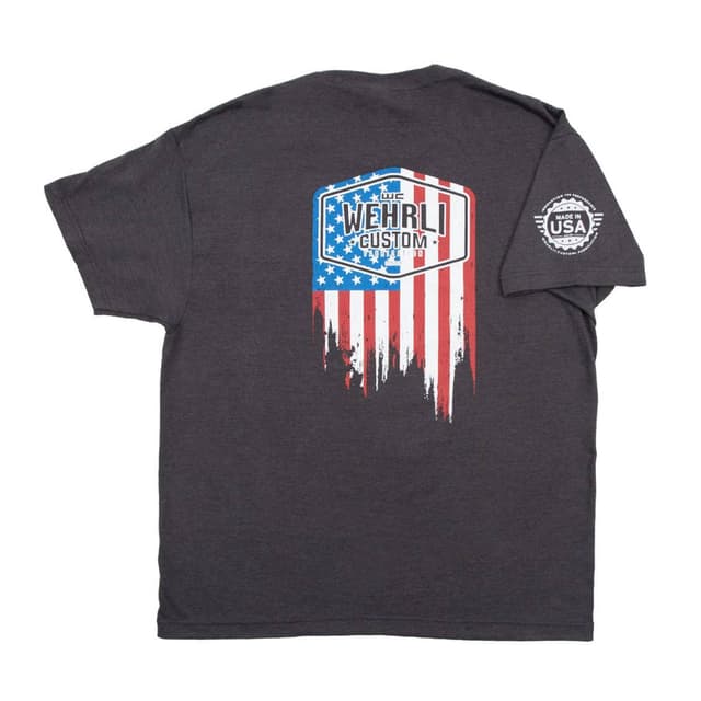 Wehrli Men's T-Shirt- Flag Logo Dark Heather