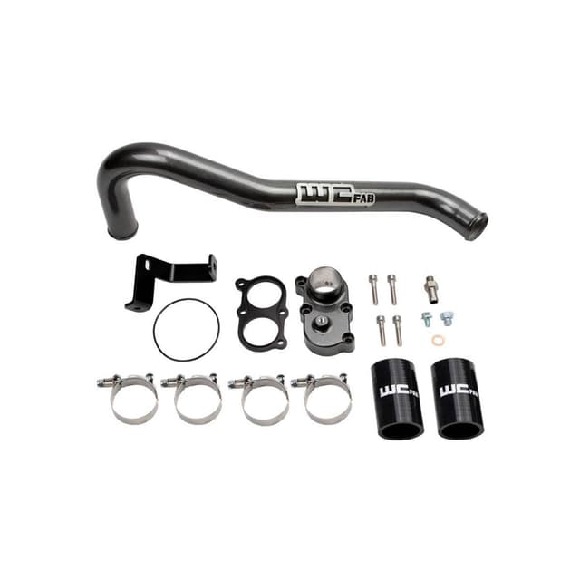 Wehrli 2006-2010 LBZ/LMM Duramax Top Outlet Billet Thermostat Housing and Upper Coolant Pipe Kit