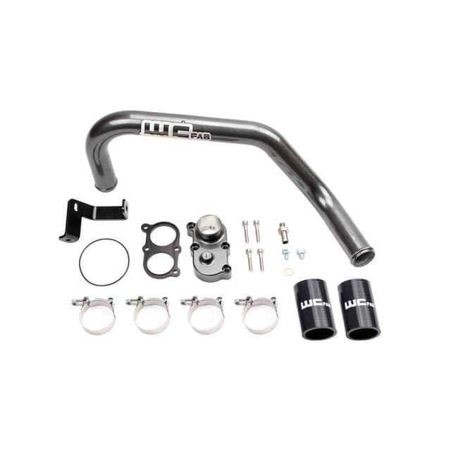 Wehrli 2006-2010 LBZ/LMM Duramax Top Outlet Billet Thermostat Housing and Upper Coolant Pipe Kit for DUAL CP3