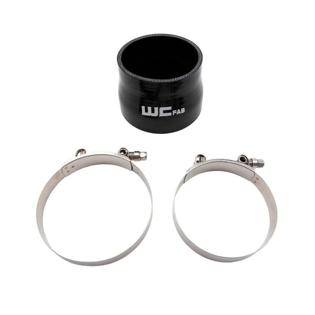 Wehrli 3.5" x 4" ID Straight Reducer x 3" Long Silicone Boot and Clamp Kit