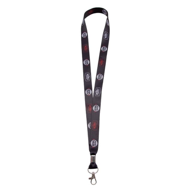 Wehrli Custom Lanyard - Black, Red & White