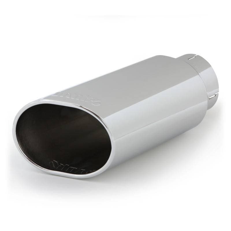 Banks Power Tailpipe Tip Kit - SS Obround Slash Cut - Chrome - 4in Tube - 5in X 6in X 14in - 52926