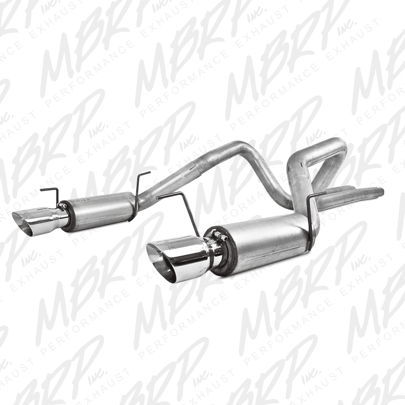 MBRP 05-09 Ford Mustang GT 4.6L Dual Split Rear Race Version AL/ 3in Cat Back Exhaust System - S7270AL