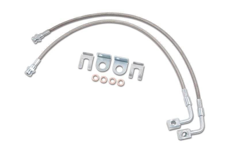 Zone Offroad 07-18 Jeep Wrangler JK Rear 4-6in Stainless Barake Lines - ZONJ5406