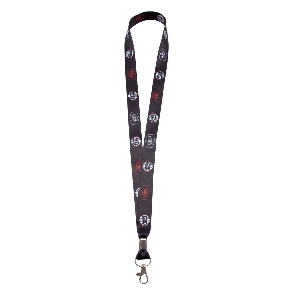Wehrli Custom Lanyard - Black, Red & White