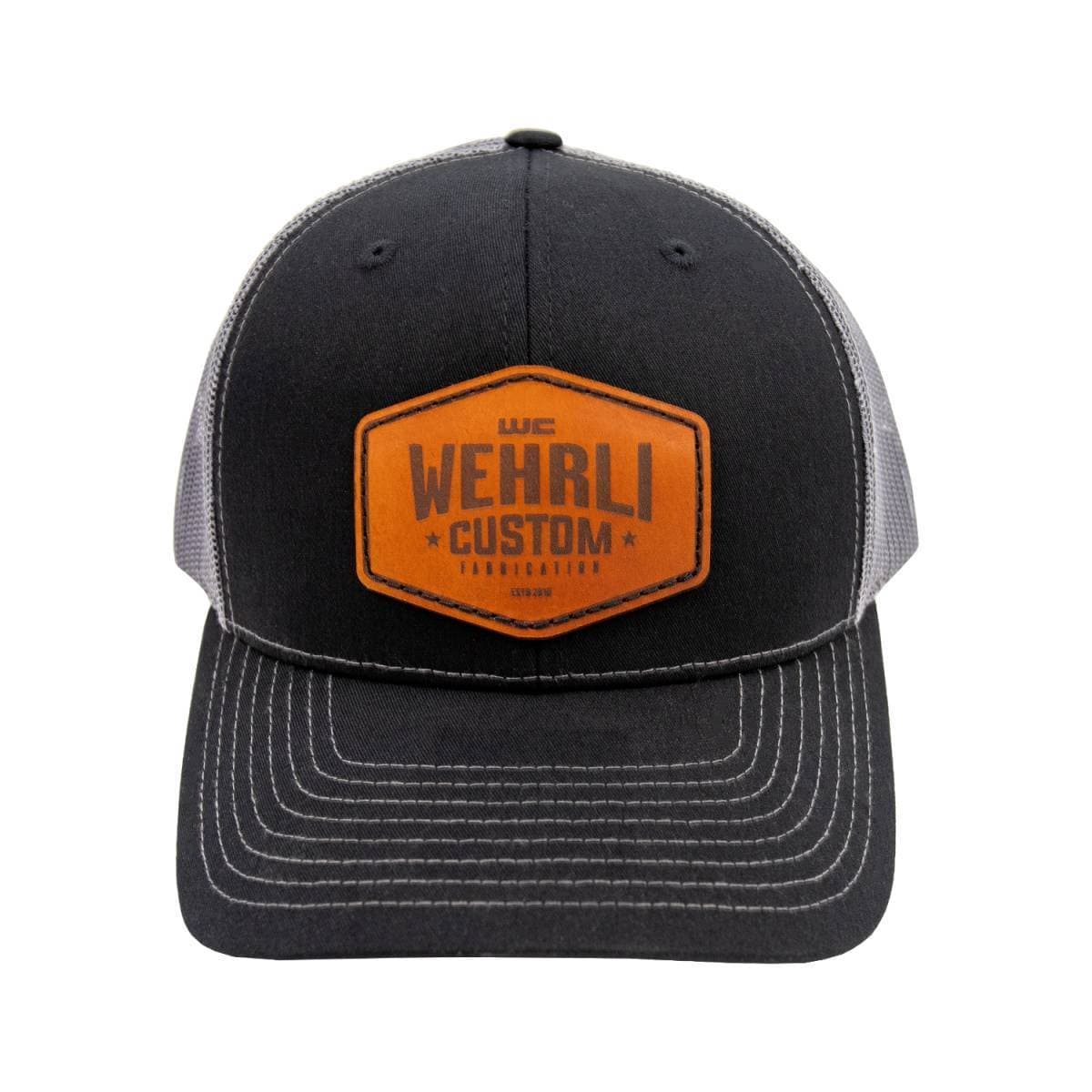 Wehrli Snap Back Hat Brown Leather Badge
