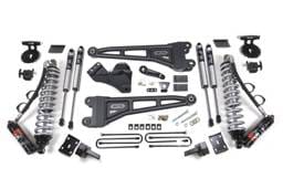 BDS Suspension 2011-2016 Ford F250/F350 4wd 4" Radius Arm Suspension Lift Kit, 4" Rear, Spring, - BDS1597FPE