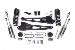 BDS Suspension 2013-2018 Ram 3500 4wd 4" Radius Arm Suspension Lift Kit, 3" Rear, Block, Gas w/ - BDS1793FS