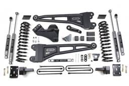 BDS Suspension 2005-2007 Ford F250/F350 4wd 6" Radius Arm Suspension Lift Kit, 4" Rear Lift, Bl - BDS1943FS