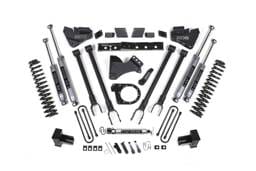 BDS Suspension 2017-2019 Ford F250/F350 4wd 6" 4-Link Suspension Lift Kit, 4" Rear, Leaf Spring - BDS2226FPE