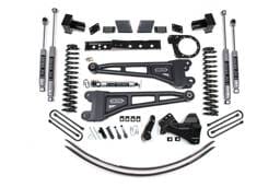 BDS Suspension 2017-2019 Ford F250/F350 4wd 6" Radius Arm Suspension Lift Kit, 4" Rear, Block & - BDS2240FPE