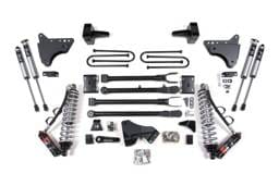 BDS Suspension 2011-2016 Ford F250/F350 4wd 4" 4-Link Suspension Lift Kit, 2" Rear, Block, Dies - BDS590FPE
