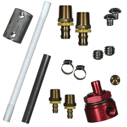 FASS FUEL SYSTEMS DIESEL FUEL BULKHEAD AND CONVOLUTED SUCTION TUBE KIT (STK-1003)