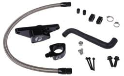 Fleece Performance 06-07 Auto Trans Cummins Coolant Bypass Kit w/ Stainless Steel Braided Line - FPE-CLNTBYPS-CUMMINS-0607-SS