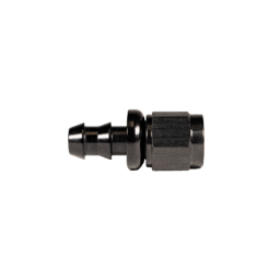 Fleece Performance Universal -8AN Straight to Hose Barb - Black - FPE-PL-00-08