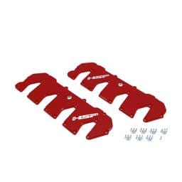 HSP 2011-2016 Chevrolet / GMC Billet Valve Covers Flag Red