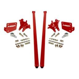 HSP Traction Bars For 2017.5-2022 Ford Powerstroke 6.7 Liter F250 Extended Cab Short Bed-Flag Red