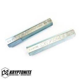 KRYPTONITE SOLID STEEL TIE ROD SLEEVES ZINC PLATED 2011+ Chevy Silverado/GMC Sierra 2500 HD/3500 HD