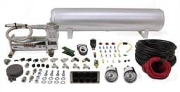Air Lift 4-Way Manual Control System 100% Duty 1/4in Line 4 Gal. Tank. - 27666
