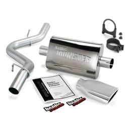 Banks Power 97-99 Jeep 2.5/4.0L Wrangler Slip Fit Cat Monster Exh Sys - SS Single Exh w/ Chrome Tip - 51312