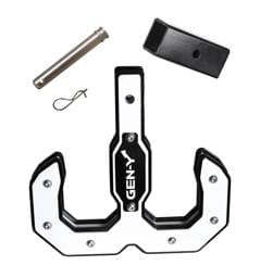 Gen-Y Hulk 2.0 16K Tow Hook 2in Shank w/GH-009 Reducer Sleeve/GH-099 Pin/GH-011 Clip - Black/White - GH-0071-W