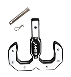 Gen-Y Hulk 2.0 16K Tow Hook 2in Shank w/GH-099 Pin/GH-011 Clip - Black/White - GH-0070-W