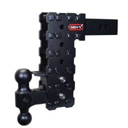 Gen-Y Phantom-X 2.5in Solid Shank 10in Drop 1.6K TW 16K Hitch w/GH-051 Dual-Ball & GH-032 Pintle LK - GH-2425X