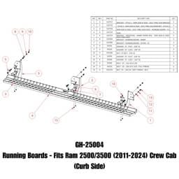 Gen-Y 11-24 RAM 2500/3500 Crew Cab Running Boards - GH-25004
