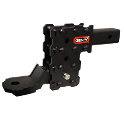 Gen-Y Phantom-X 2in Solid Shank 4.5in Drop 1K TW 10K Hitch w/GH-103705 Platinum Ball Mount - GH-2613XP