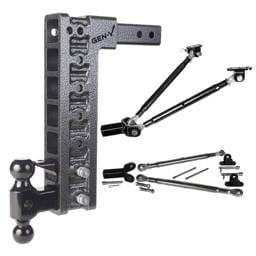 Gen-Y Mega Duty 2in Shank 15in Drop 16K Hitch w/Dual-Ball/Pintle Lock/Stabilizer Kit - GH-527