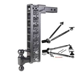 Gen-Y Mega Duty 2in Shank 17.5in Drop 16K Hitch w/Dual-Ball/Pintle Lock/Stabilizer Kit - GH-528